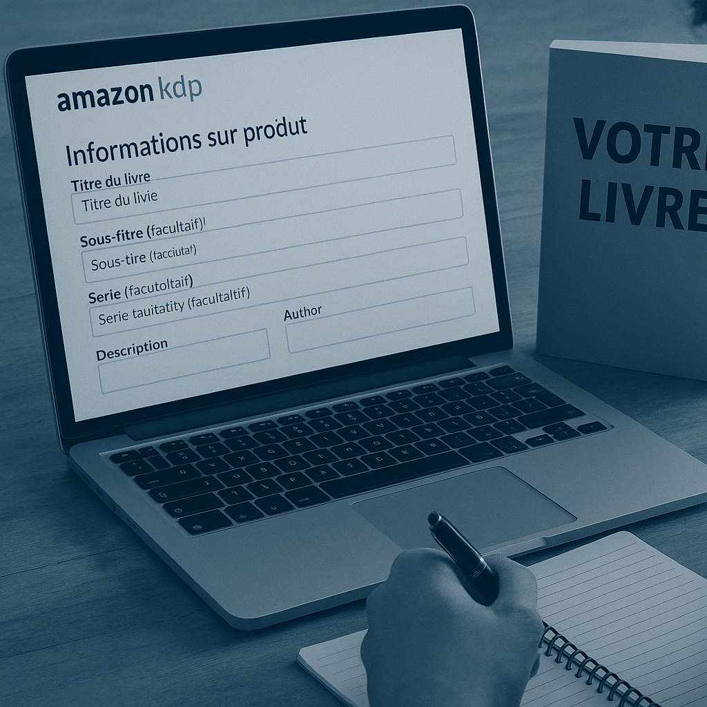 Auteur autoédité qui remplit sa fiche produit sur amazon kdp